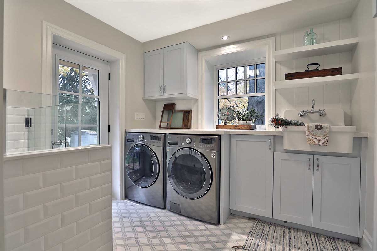 Exquisite Cabinetry custom cabinets for laundry room in Burlington