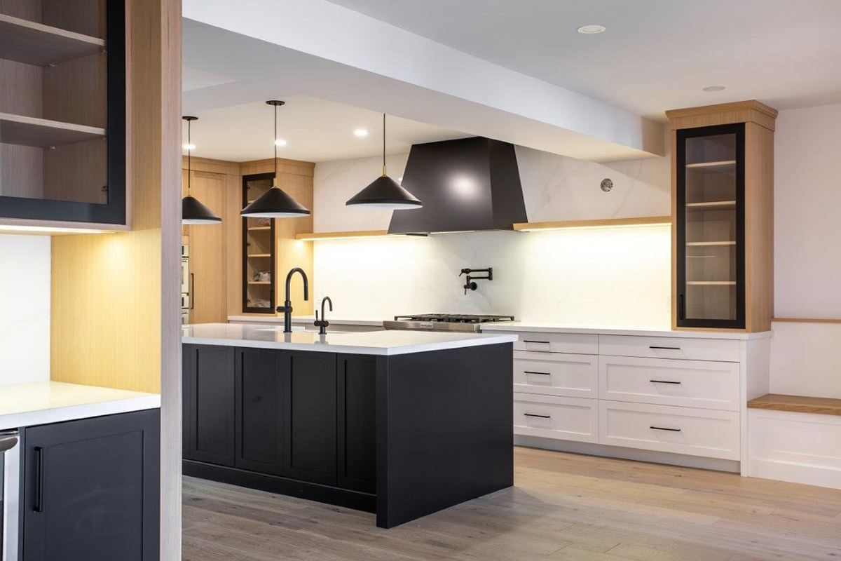 Custom built-in kitchen cabinets made in Canada